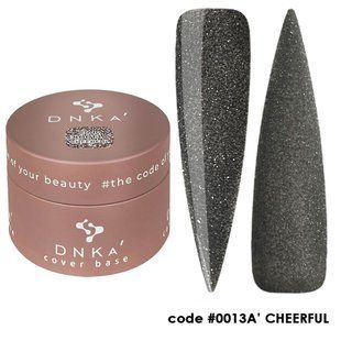 DNKa Cover Base, (30 ml). #0013A' Cheerful - Світловідбиваюча чорна DNKA0013A-30 фото