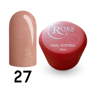 Cover Base - Без ТРО ROKS 30ml. №27 - Коричнево-бежева з голографічним шимером CBR30027 фото
