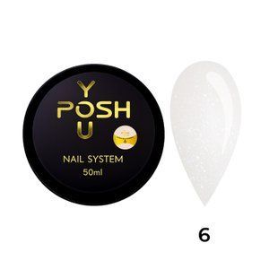 Cover Base - Без ТРО YOU POSH (50 ml). №6 - Молочно-біла з синім шимером baseposh50006 фото