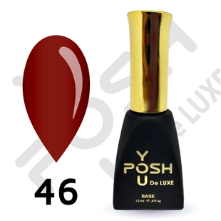 Cover Base - Без ТРО YOU POSH 12 ml. №46 - Класична червона з золотим шимером baseposh12046 фото