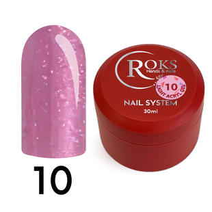 Рідкий акрил гель від ROKS (30 ml). №10 - Яскраво-рожевий з шимером LAGR30-10 фото