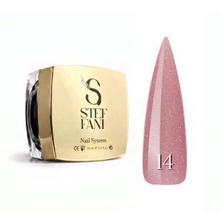Rubber Base French(30 мл). №14 - Рожева з різнокольоровими блискітками SCB30-14 фото