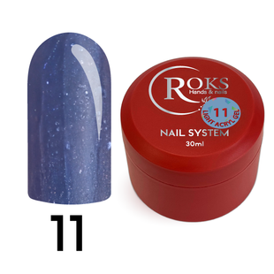 Рідкий акрил гель від ROKS (30 ml). №11 - Синій з шимером LAGR30-11 фото