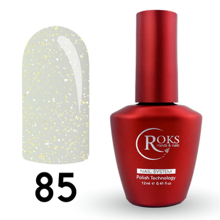 Cover Base - Без ТРО ROKS 12ml. №85 - Молочна із золотим шимером CBR12085 фото
