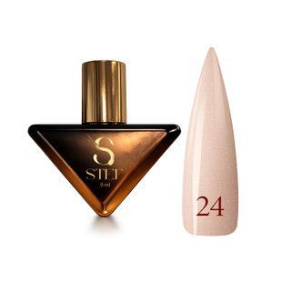 Гель лак - Без ТРО Steffani Color Gel polish №24 (9мл) - Світло-бежевий з рожевим підтоном з шимером SGP09-24 фото