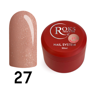 Cover Base - Без ТРО ROKS 50ml. №27 - Коричнево-бежева з голографічним шимером CBR50027 фото