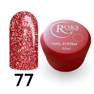 Cover Base - Без ТРО ROKS 50ml. №77 - Червона світловідбиваюча CBR50077 фото