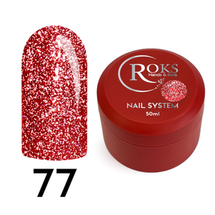 Cover Base - Без ТРО ROKS 50ml. №77 - Червона світловідбиваюча CBR50077 фото
