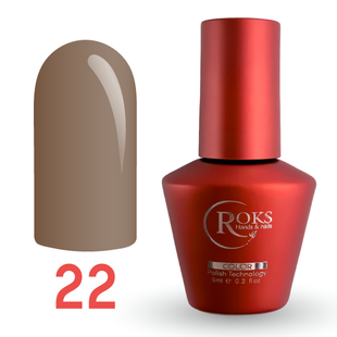 Гель лак - Без ТРО Roks 6 ml. №22 - Темний бежево-сірий COLR22 фото