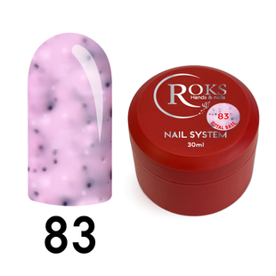Cover Base - Без ТРО ROKS 30ml. №83 - Ніжно-рожева з чорними крапками (точками) CBR30083 фото