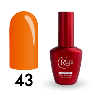 Cover Base - Без ТРО ROKS 8ml. №43 - Неонова оранжевий-апельсин CBR8043 фото