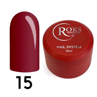 Рідкий акрил гель від ROKS (30 ml). №15 - Яскраво-червоний LAGR30-15 фото