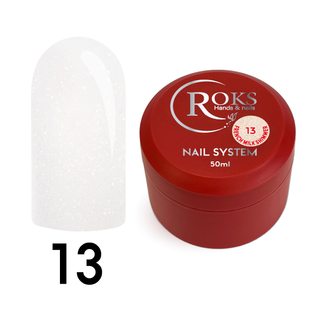 Cover Base - Без ТРО ROKS 50ml. №13 - Молочно-біла із золотим шимером CBR50013 фото