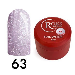 Cover Base - Без ТРО ROKS 50ml. №63 - Світла сіра світловідбиваюча CBR50063 фото