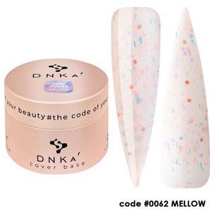 DNKa Cover Base, (30 ml). #0062 Mellow - Молочно-рожева із блакитними і помаранчевими частинками DNKA0062-30 фото