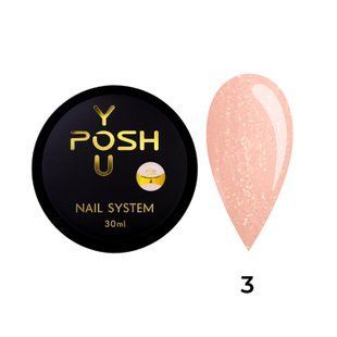 Cover Base - Без ТРО YOU POSH (30 ml). №3 - Рожево-бежева з золотим шимером baseposh30003 фото