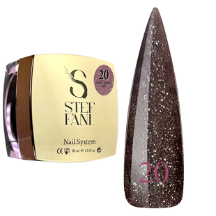 Light Acryl Gel Steffani 30 ml (Рідкий Акрил гель) №20 - Коричнево-рожевий з шимером steflightacryl30-20 фото