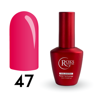 Cover Base - Без ТРО ROKS 8ml. №47 - Неонова яскраво-рожева з малиновим відтінком CBR8047 фото