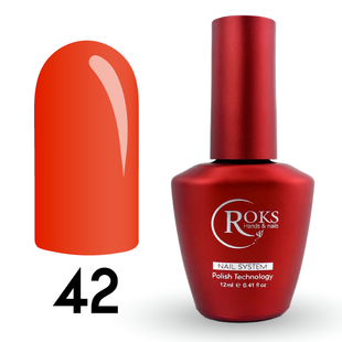 Cover Base - Без ТРО ROKS 12ml. №42 - Неонова оранжевий-мандарин CBR12042 фото