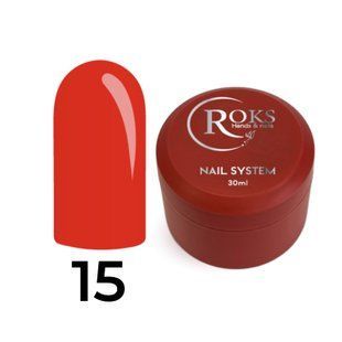 Рідкий акрил гель від ROKS (15 ml). №15 - Яскраво-червоний LAGR15 фото