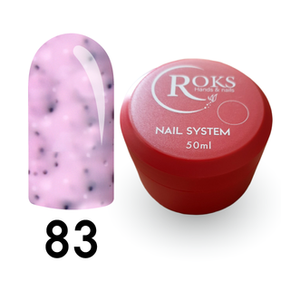 Cover Base - Без ТРО ROKS 50ml. №83 - Ніжно-рожева з чорними крапками (точками) CBR50083 фото