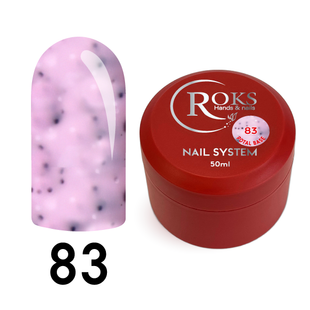 Cover Base - Без ТРО ROKS 50ml. №83 - Ніжно-рожева з чорними крапками (точками) CBR50083 фото