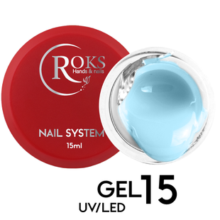 Builder Gel ROKS 15 мл №15 - Світло-блакитний BGELR1515 фото
