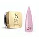 Rubber Base French(30 мл). №24 - Світло-рожева з різнокольоровою поталлю SCB30-24 фото 1