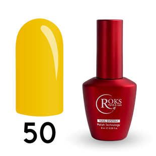 Cover Base - Без ТРО ROKS 8ml. №50 - Неонова яскраво-жовта CBR8050 фото