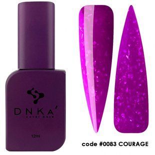 DNKa Cover Base, 12ml #0083 Courage - Фіолетова неонова з поталлю DNKA0083 фото