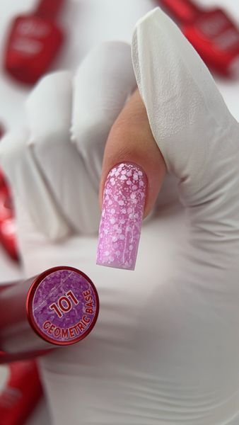 Cover Base - Без ТРО ROKS 8ml. №101 - Яскрава рожева із пластівцями CBR8101 фото
