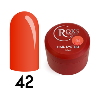 Cover Base - Без ТРО ROKS 30ml. №42 - Неонова оранжевий-мандарин CBR30042 фото