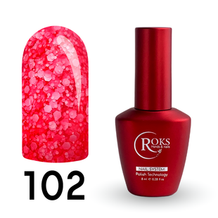 Cover Base - Без ТРО ROKS 8ml. №102 - Фіолетова із пластівцями CBR8102 фото