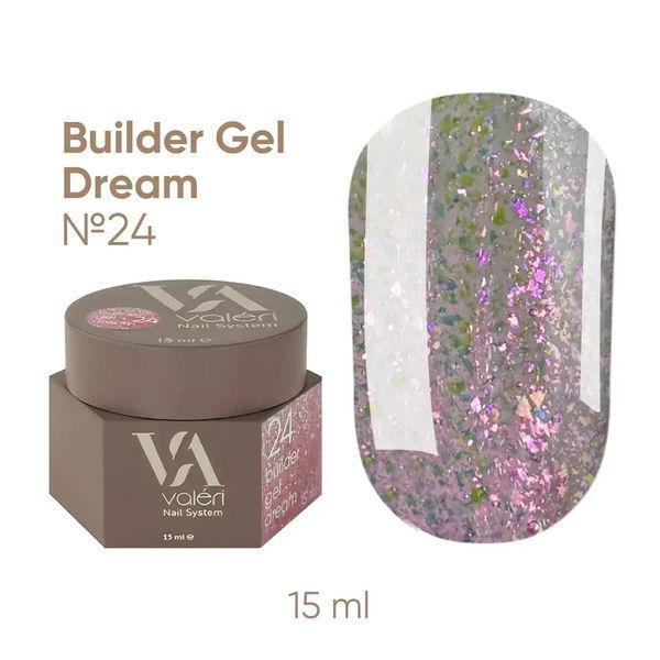 BUILDER GEL DREAM COLLECTION VALERI (15 ml). №24 NEWVDBG-23 фото