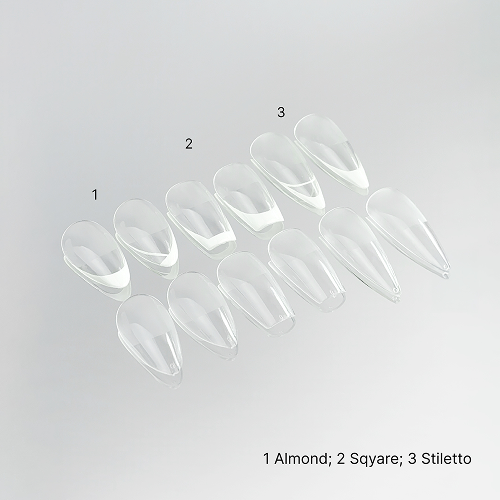 Гелеві тіпси для нарощування нігтів STEFFANI ALMOND (240шт.) SformGm фото