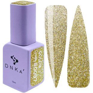 Гель лак DNKa, 12 ml Color #0097 - Напівпрозорий золотий з блискітками GPDC0097 фото
