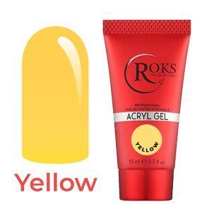 Acryl Gel - Без ТРО ROKS 15 мл Yellow ACRYLR15yellow фото