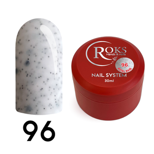 Cover Base - Без ТРО ROKS 30ml. №96 - Сіро-молочна із чорними крапками CBR30096 фото