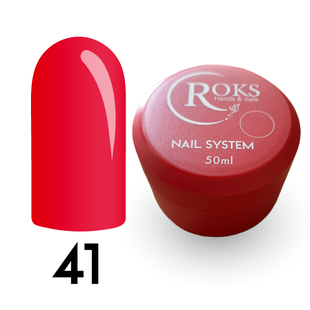 Cover Base - Без ТРО ROKS 50ml. №41 - Неонова світло-червона CBR50041 фото