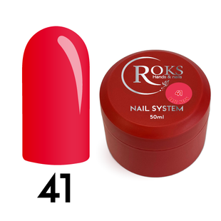 Cover Base - Без ТРО ROKS 50ml. №41 - Неонова світло-червона CBR50041 фото