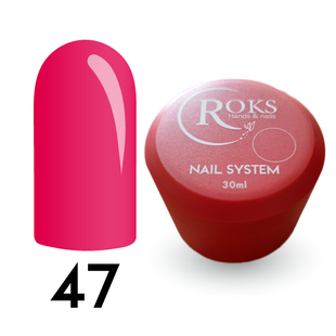 Cover Base - Без ТРО ROKS 30ml. №47 - Неонова яскраво-рожева з малиновим відтінком CBR30047 фото