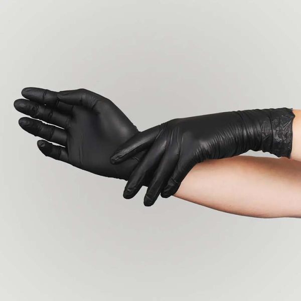 Рукавички нітрілові (чорні) SafeTouch Advanced Black MEDICOM 3,5 г 100шт XS 8720249904083 фото