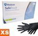 Рукавички нітрілові (чорні) SafeTouch Advanced Black MEDICOM 3,5 г 100шт XS 8720249904083 фото 1