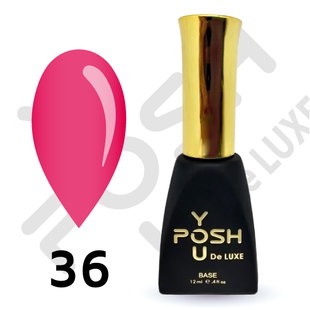 Cover Base - Без ТРО YOU POSH 12 ml. №36 - Неонова яскраво-рожева з малиновим відтінком baseposh12036 фото