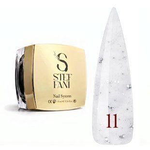 Light Acryl Gel Steffani 10 ml (Рідкий Акрил гель) №11 - Молочний з срібною поталлю steflightacryl11 фото