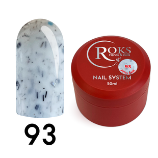 Cover Base - Без ТРО ROKS 50ml. №93 - Молочна із блакитно-чорними крапками CBR50093 фото