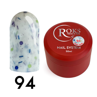 Cover Base - Без ТРО ROKS 50ml. №94 - Молочна із синьо-фіолетовими частинками CBR50094 фото