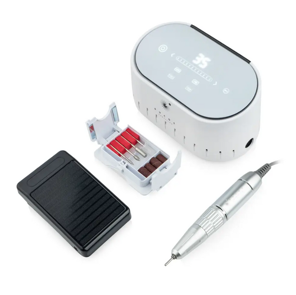 Фрезер для манікюру Bucos Nail Drill X3 PRO, 65 Вт, 35 000 об/хв, WHITE PEARL NaildrillX3PRO фото