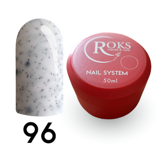 Cover Base - Без ТРО ROKS 50ml. №96 - Сіро-молочна із чорними крапками CBR50096 фото