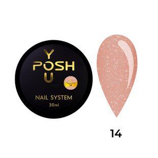 Cover Base - Без ТРО YOU POSH (30 ml). №14 - Бежево-персикова з голографічним шимером baseposh30014 фото